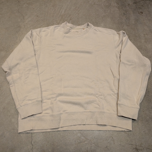 Duer Men's XL Crew Neck Sweatshirt Ivory/Cream - Picture 1 of 9